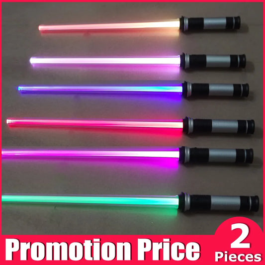 (2 Pieces/Lot) Flashing Lightsaber Laser Double Sword Toys Sound and Light for Boy Girls